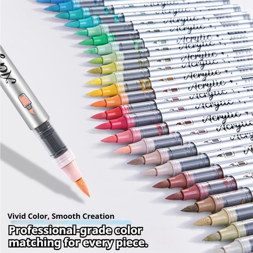 Acrylic Paint Markers Set Soft Tip Paint Pens 12 To 120 Colors For Artists And Beginners 0