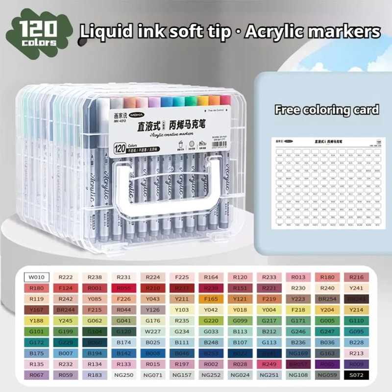 Acrylic Paint Markers Set Soft Tip Paint Pens 12 To 120 Colors For Artists And Beginners 7