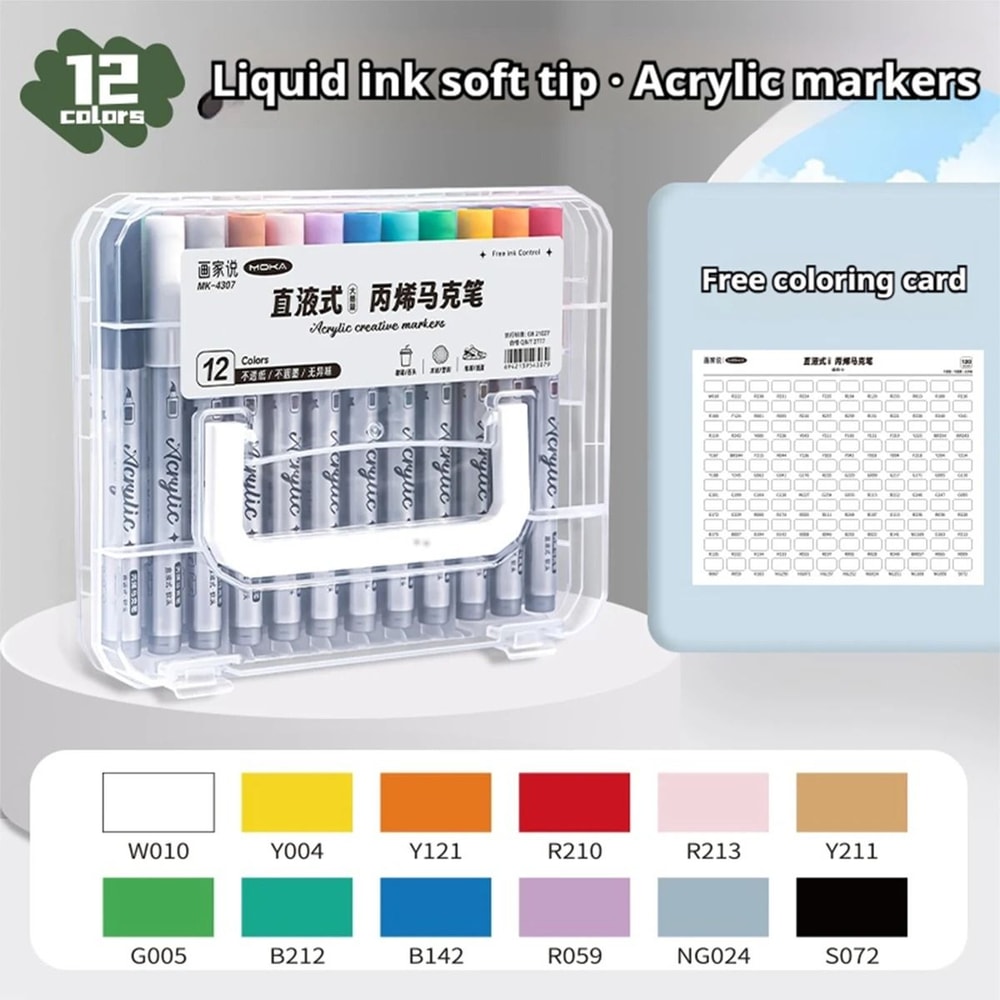 Acrylic Paint Markers Set Soft Tip Paint Pens 12 To 120 Colors For Artists And Beginners 1