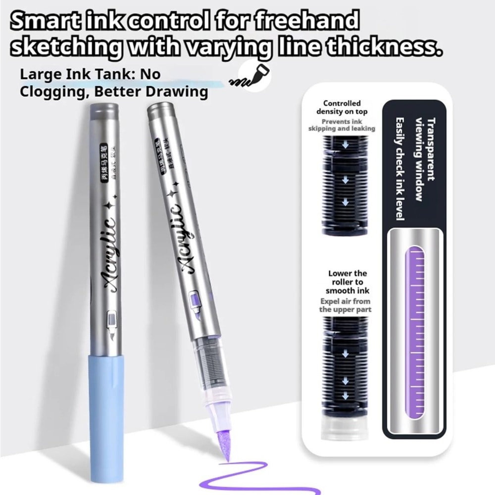 Acrylic Paint Markers Set Soft Tip Paint Pens 12 To 120 Colors For Artists And Beginners 9