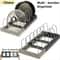 Telescopic Pot Rack Organizer 7 Slot Pan And Lid Holder Space Saving Kitchen Cabinet Organizer 8