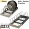 Telescopic Pot Rack Organizer 7 Slot Pan And Lid Holder Space Saving Kitchen Cabinet Organizer 8