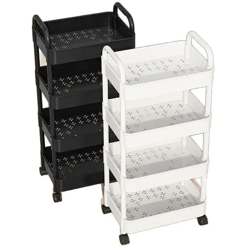 Multi Layer Kitchen Storage Trolley Rolling Cart Organizer For Snacks Fruits And Vegetables 7