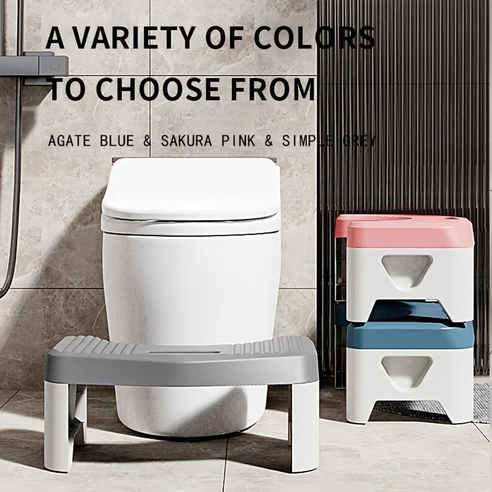 Comfort Toilet Stool Anti Slip Squatting Aid Bathroom Footstool 0