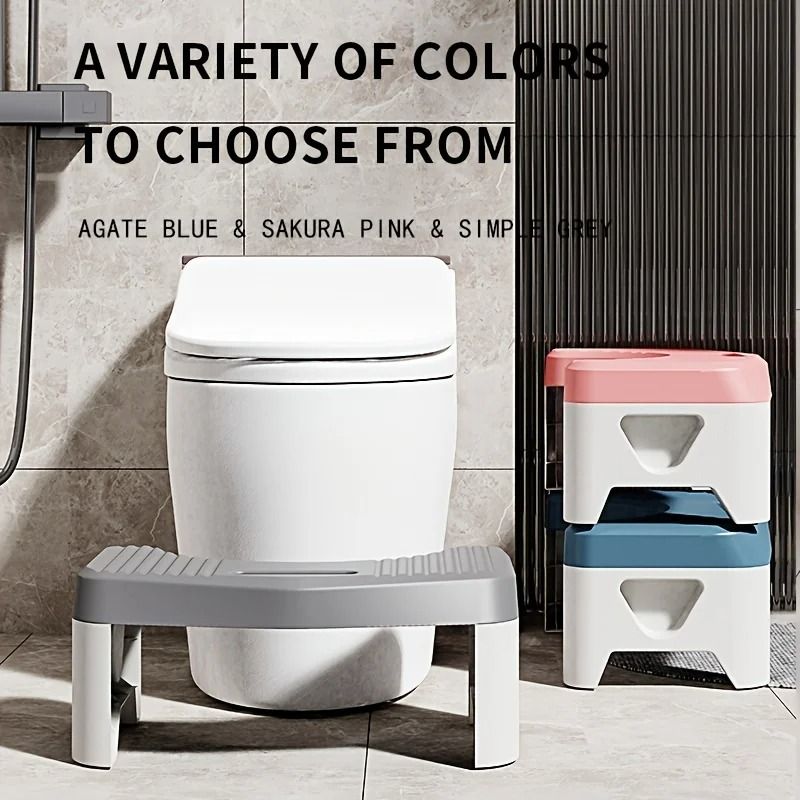 Comfort Toilet Stool Anti Slip Squatting Aid Bathroom Footstool 0