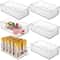 Clear Stackable Pantry Storage Bins With Handles Refrigerator Organizer Set 0