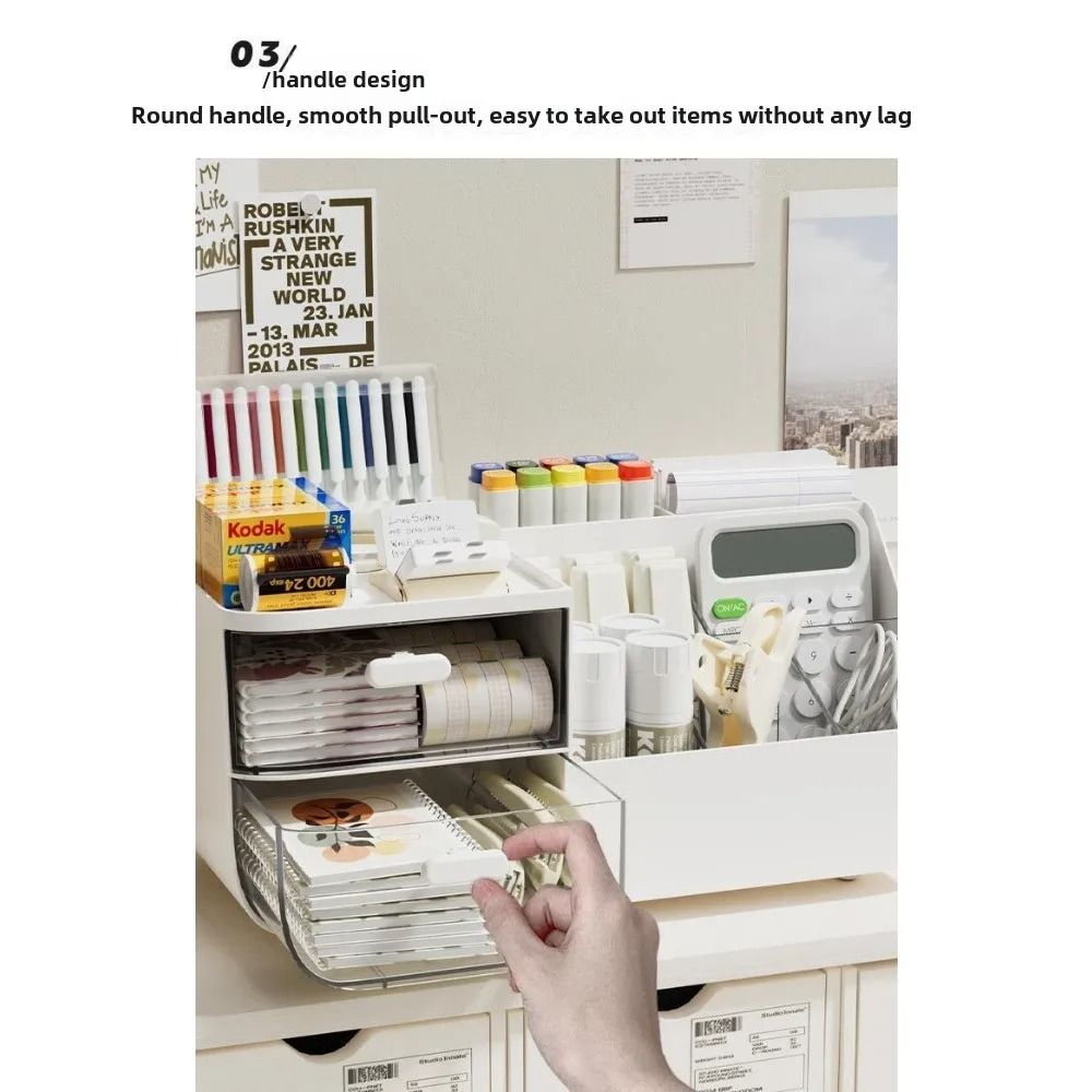 Multifunctional Desk Organizer Stationery And Cable Storage Box 3