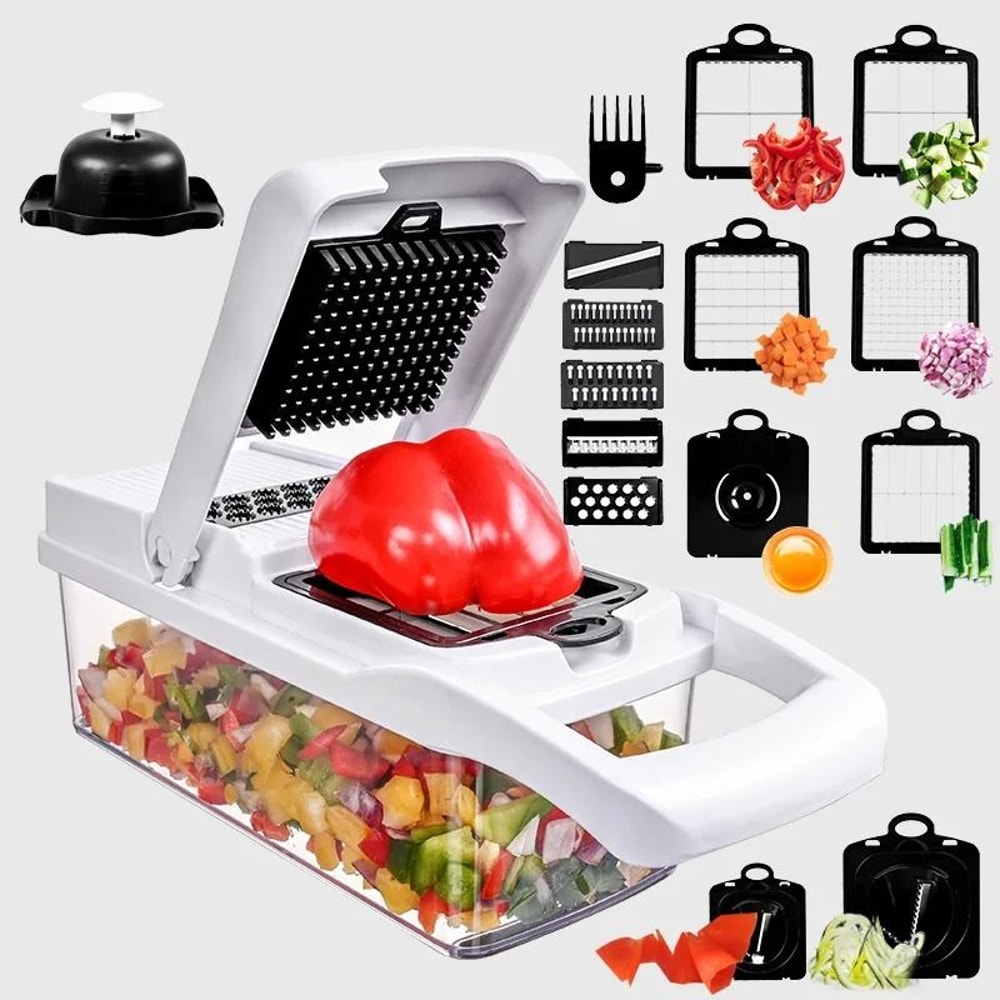 5 In 1 Vegetable Cutter Handheld Food Chopper Slicer And Grater 7