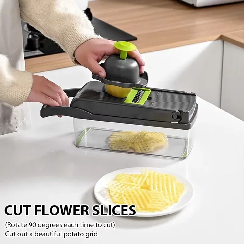 5 In 1 Vegetable Cutter Handheld Food Chopper Slicer And Grater 2