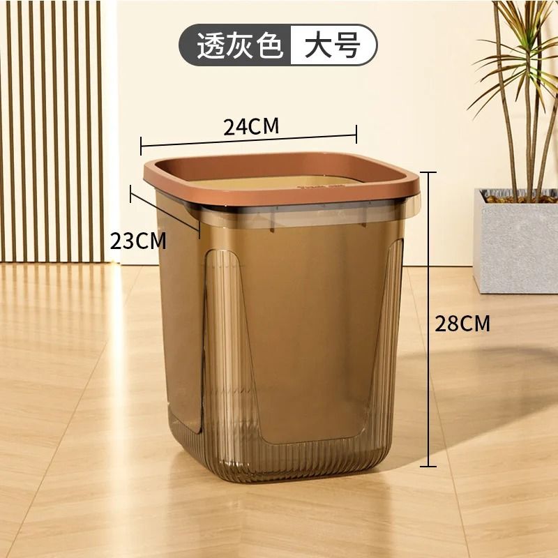 Minimalist Lidless Trash Can Open Top Household Waste Bin 6