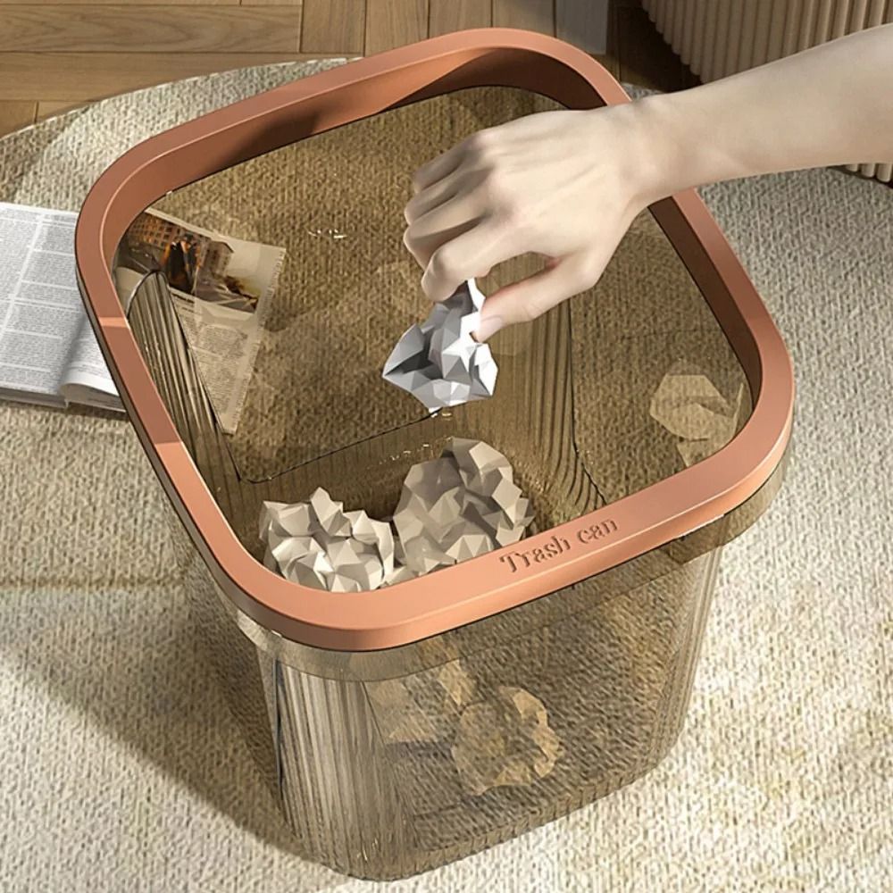 Minimalist Lidless Trash Can Open Top Household Waste Bin 12