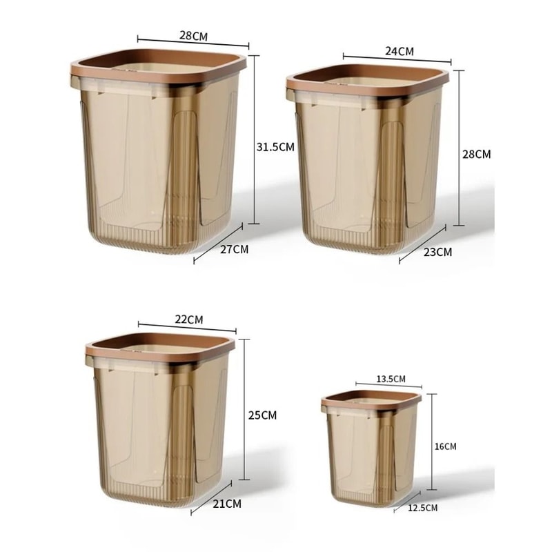 Minimalist Lidless Trash Can Open Top Household Waste Bin 9