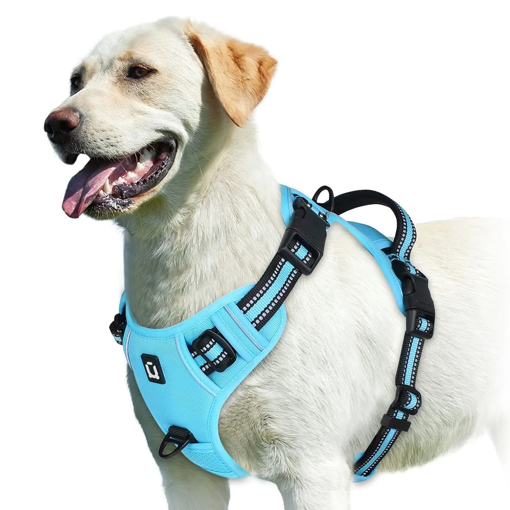 No Pull Dog Harness Adjustable Soft Padded Vest With Control Handle 9