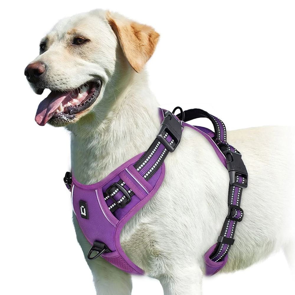 No Pull Dog Harness Adjustable Soft Padded Vest With Control Handle 6