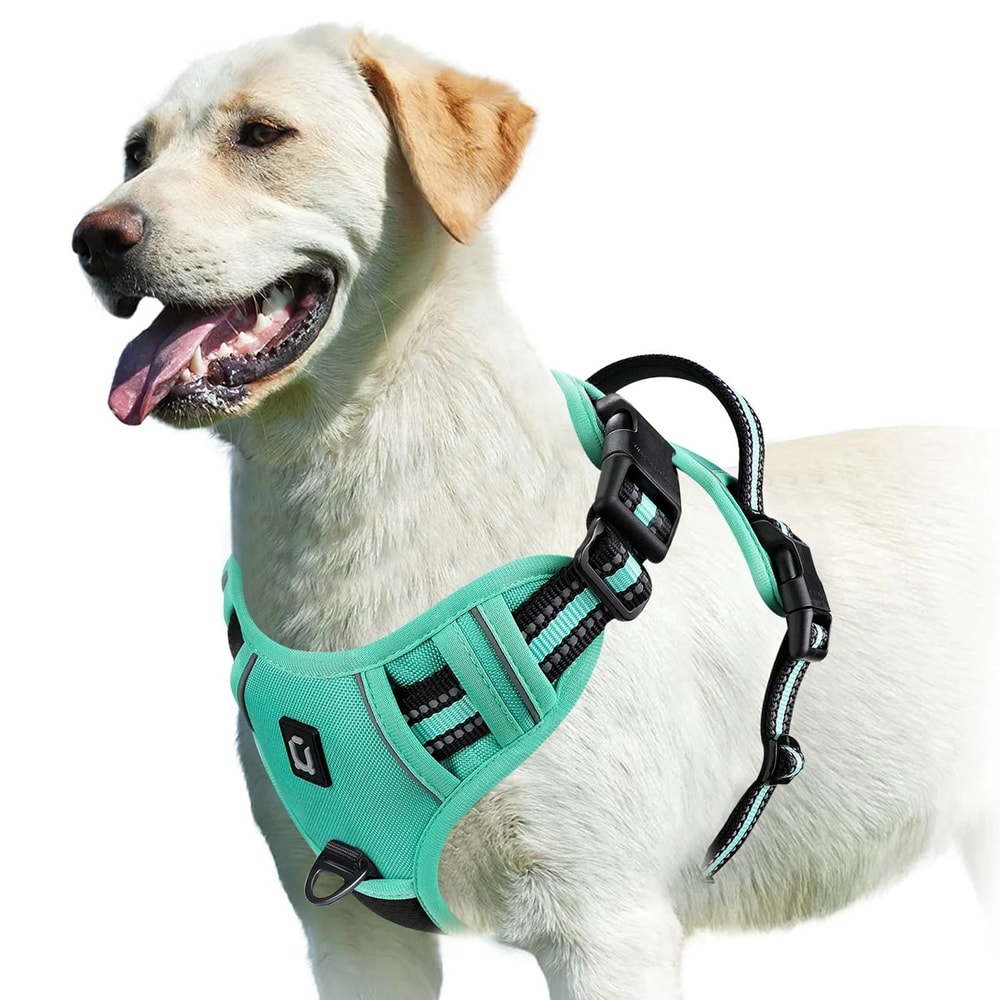 No Pull Dog Harness Adjustable Soft Padded Vest With Control Handle 3