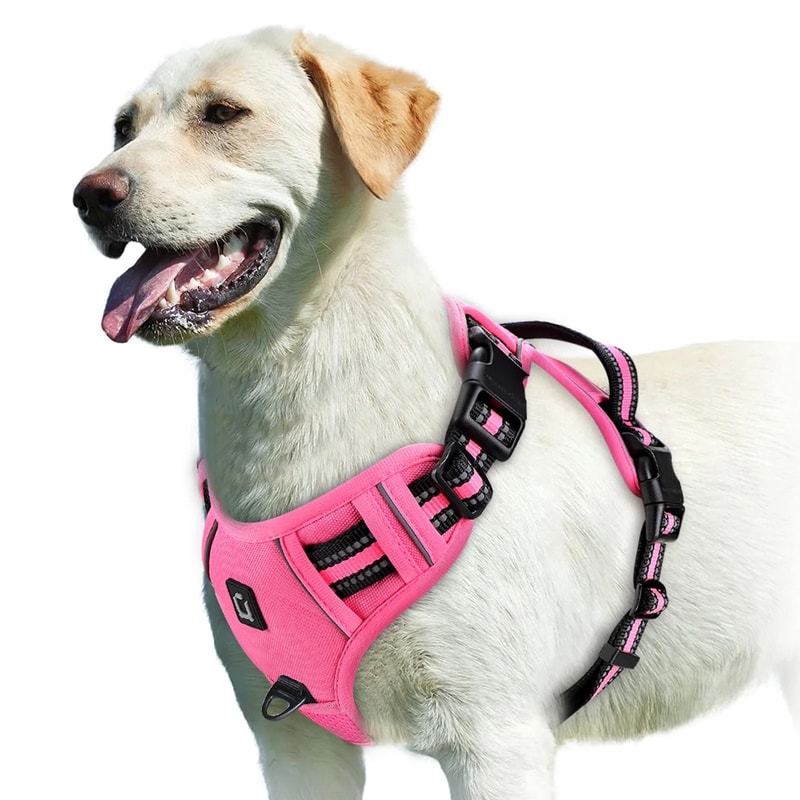 No Pull Dog Harness Adjustable Soft Padded Vest With Control Handle 5