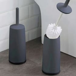 long handle toilet cleaning brush with standing holder bathroom tool