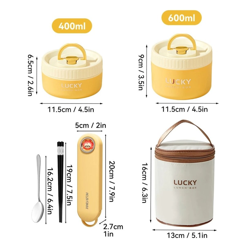 Insulated Stainless Steel Bento Box Leak Proof Portable Lunch Box With Cutlery 8