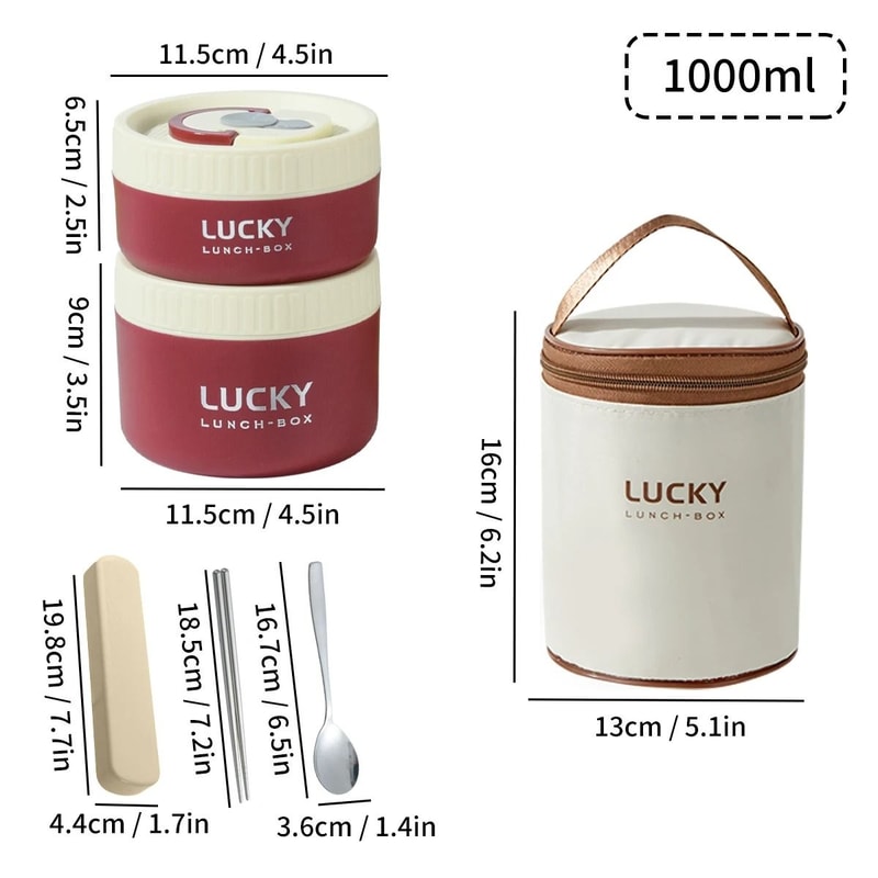 Insulated Stainless Steel Bento Box Leak Proof Portable Lunch Box With Cutlery 9