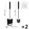 Punch Free Wall Mounted Toilet Brush With Holder Long Handle Bathroom Cleaner 3