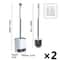 Punch Free Wall Mounted Toilet Brush With Holder Long Handle Bathroom Cleaner 4
