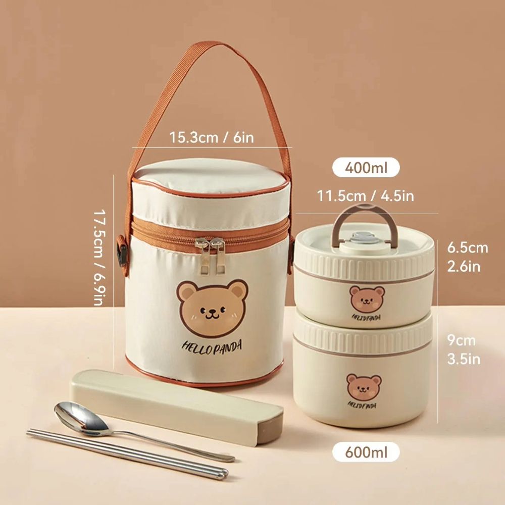 Insulated Stainless Steel Thermal Bento Box Leak Proof Portable Lunch Container 9