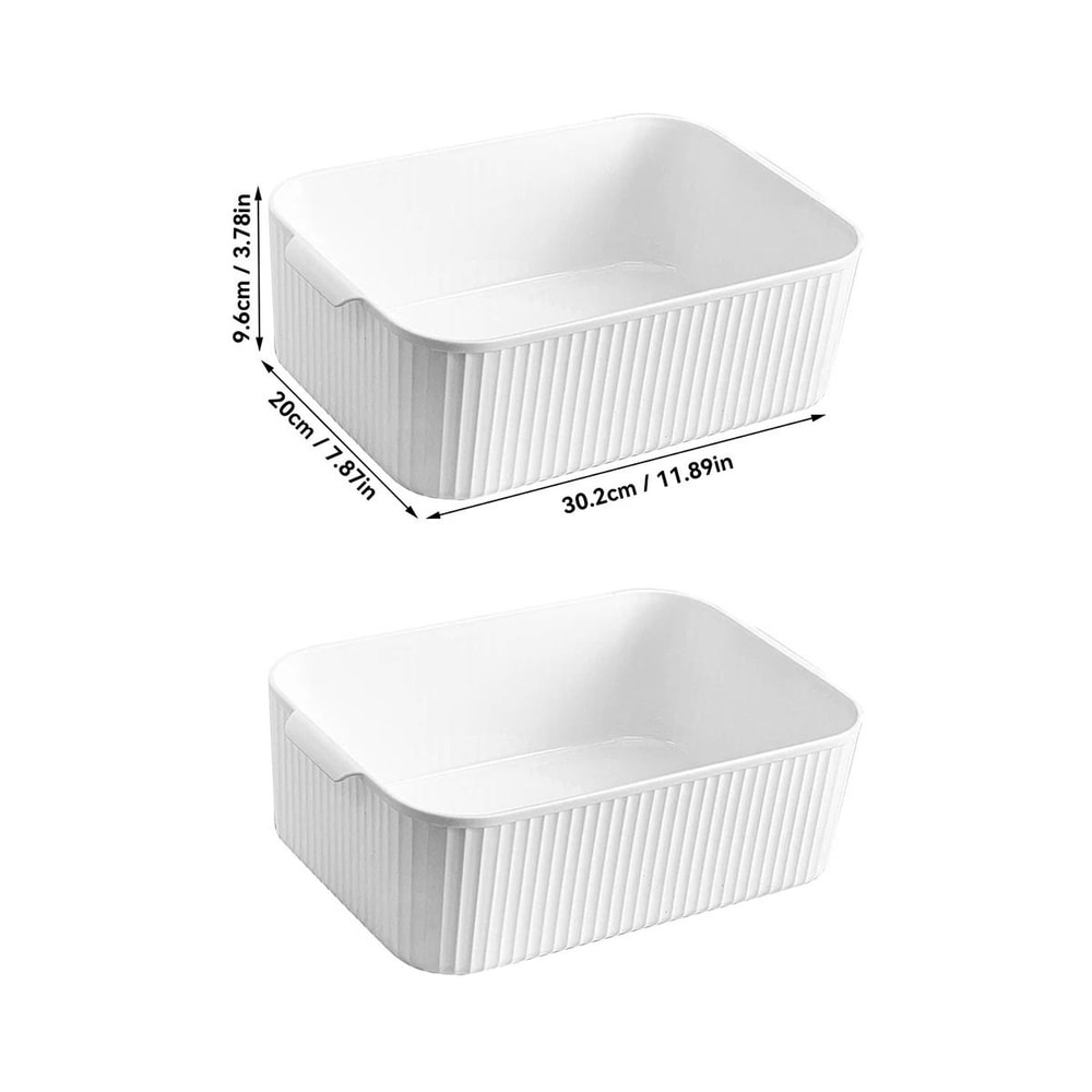 Multifunctional Plastic Storage Box With Handle Desktop Organizer Container 5