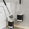 Wall Mounted Long Handle Toilet Brush Punch Free Bathroom Cleaner 0