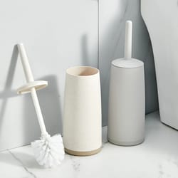 long handle toilet brush with holder anti splash bathroom cleaner