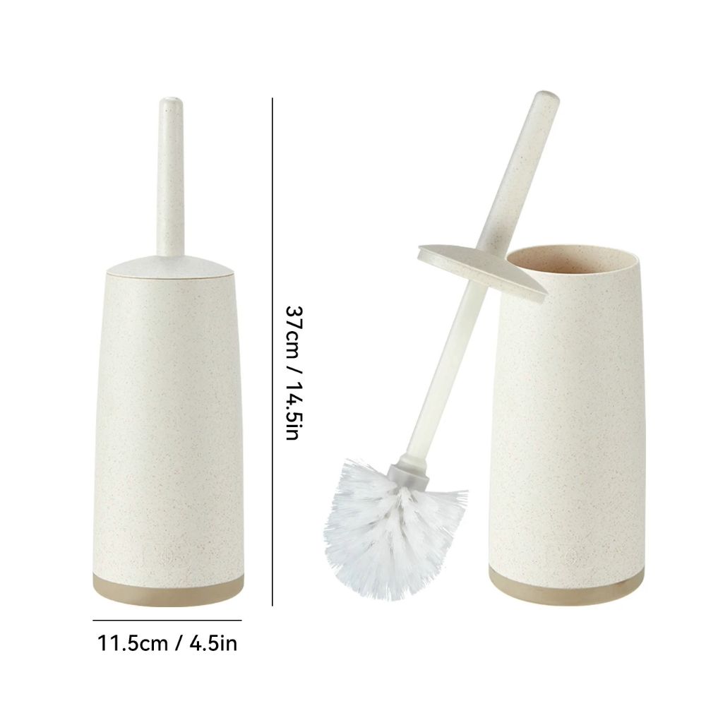Long Handle Toilet Brush With Holder Anti Splash Bathroom Cleaner 4