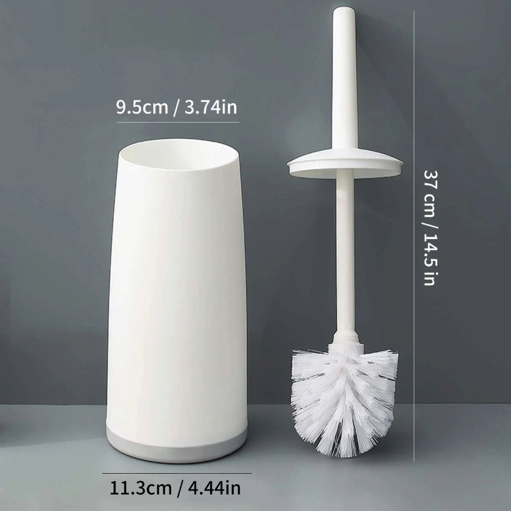 Long Handle Toilet Brush With Holder Anti Splash Bathroom Cleaner 2