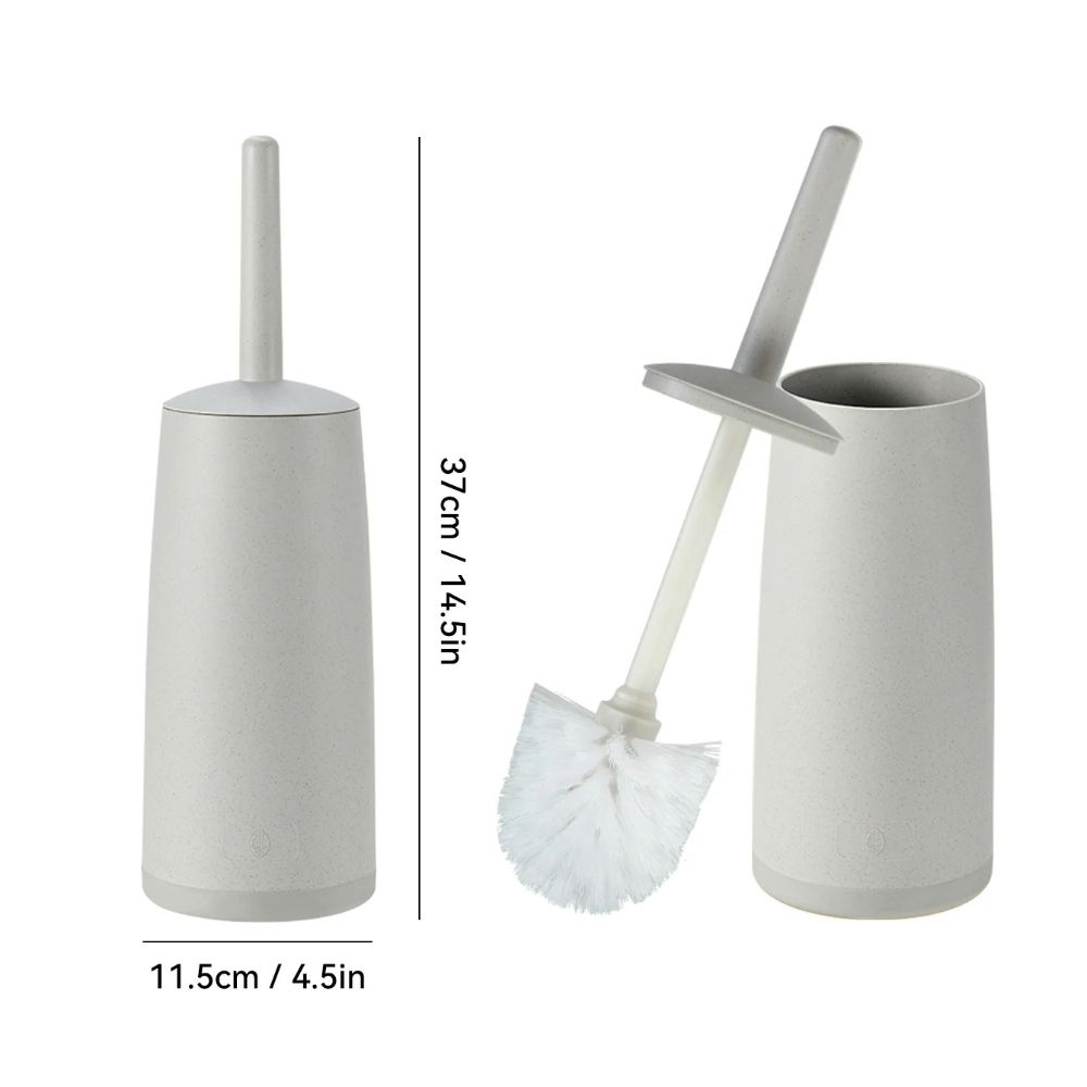 Long Handle Toilet Brush With Holder Anti Splash Bathroom Cleaner 3