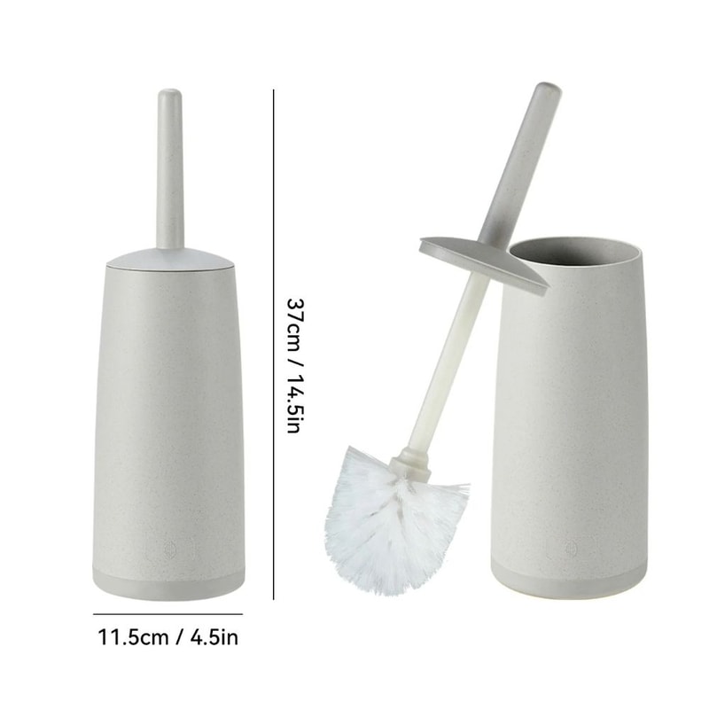 Long Handle Toilet Brush With Holder Anti Splash Bathroom Cleaner 3