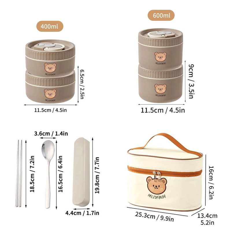 Kids Thermal Lunch Box Stainless Steel Bento Box Leak Proof Food Container 18