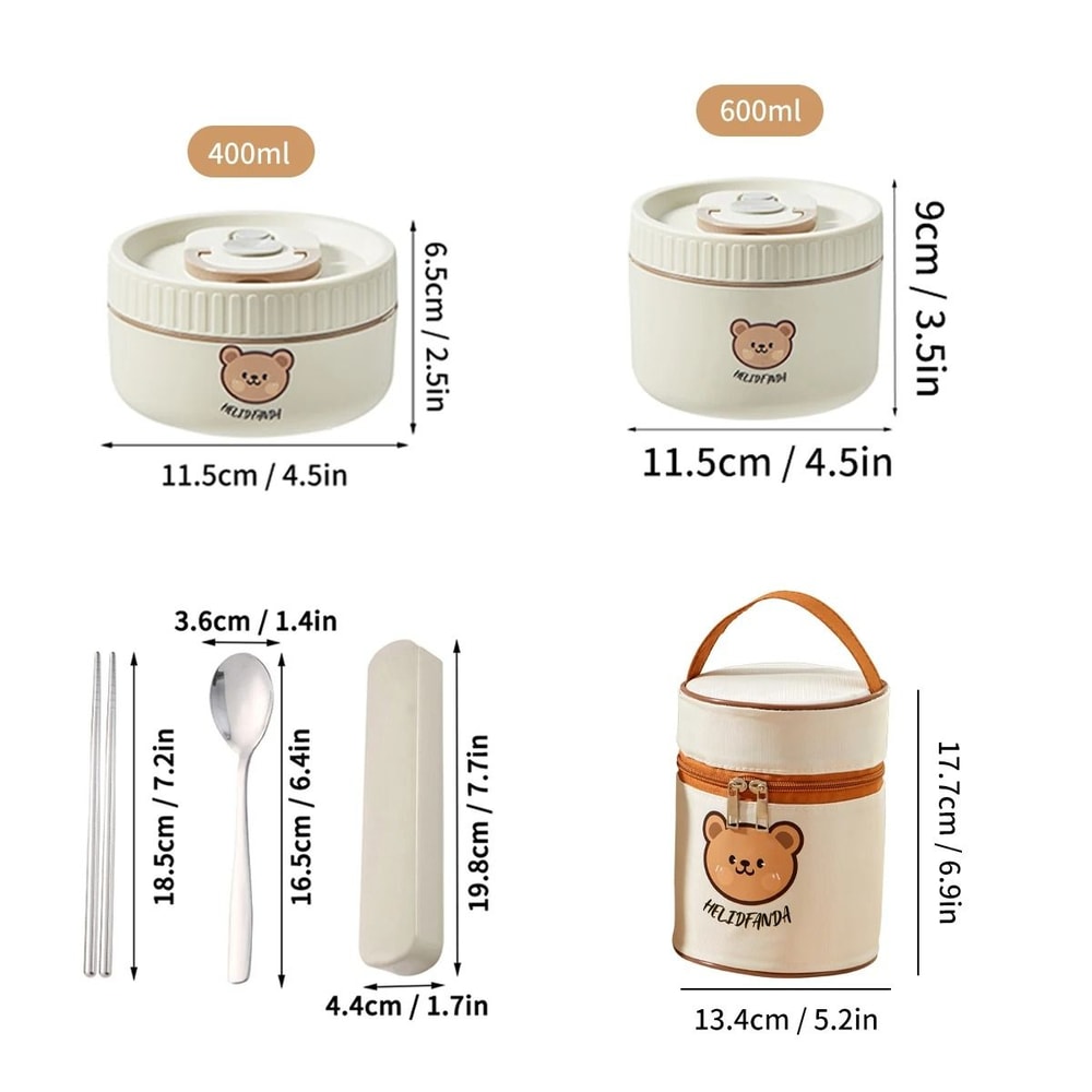 Kids Thermal Lunch Box Stainless Steel Bento Box Leak Proof Food Container 14