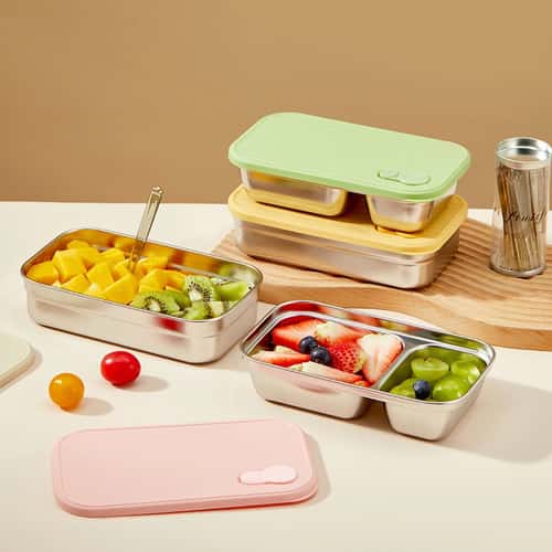 Large Capacity Stainless Steel Bento Lunch Box Sealed Portable Food Container