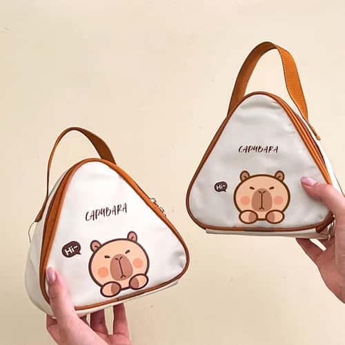 Mini Capybara Insulated Lunch Bag Thermal Waterproof Portable Cooler Bag
