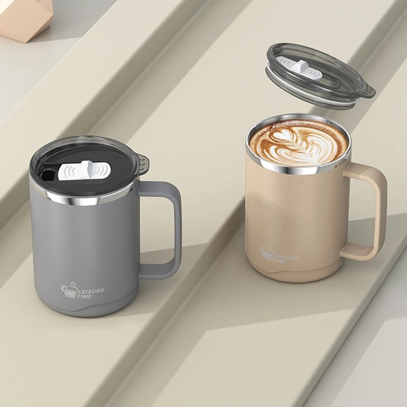 Insulated Stainless Steel Coffee Mug Double Wall Large Capacity Travel Cup 11