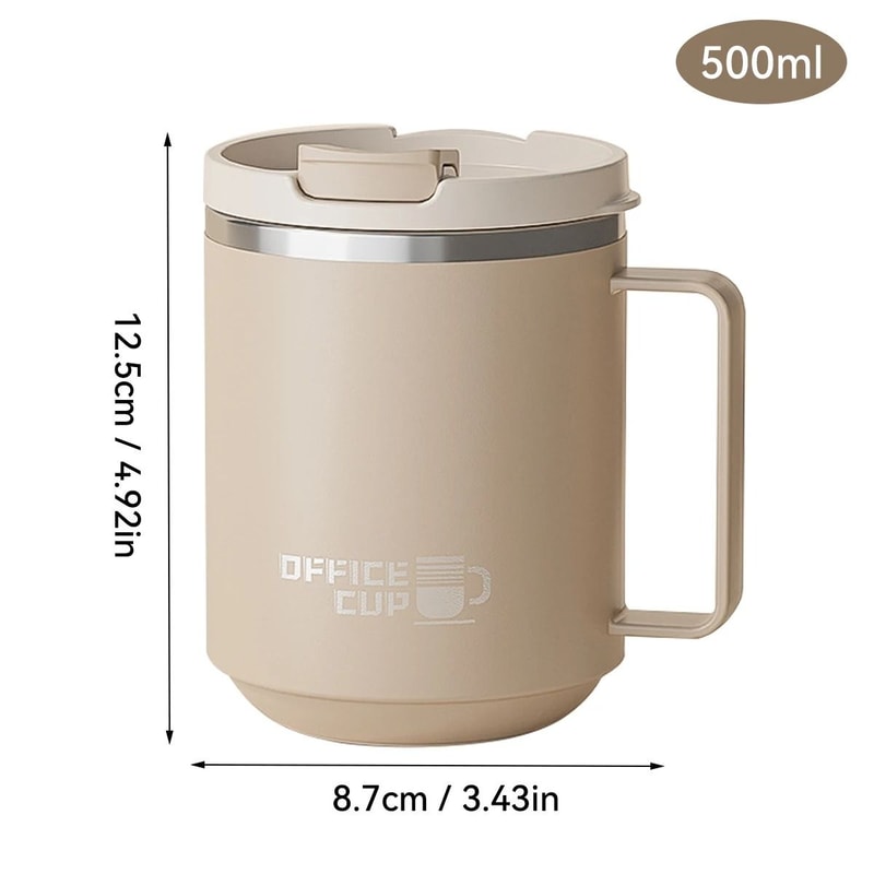 Insulated Stainless Steel Coffee Mug Double Wall Large Capacity Travel Cup 8