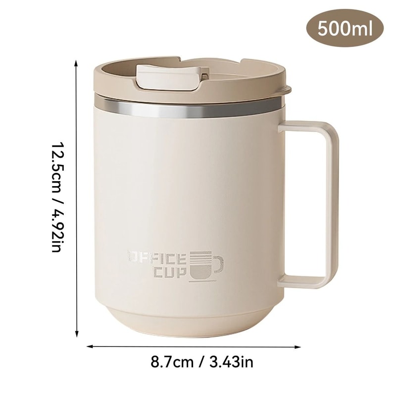 Insulated Stainless Steel Coffee Mug Double Wall Large Capacity Travel Cup 5