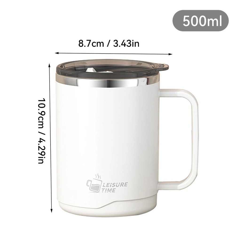 Insulated Stainless Steel Coffee Mug Double Wall Large Capacity Travel Cup 1