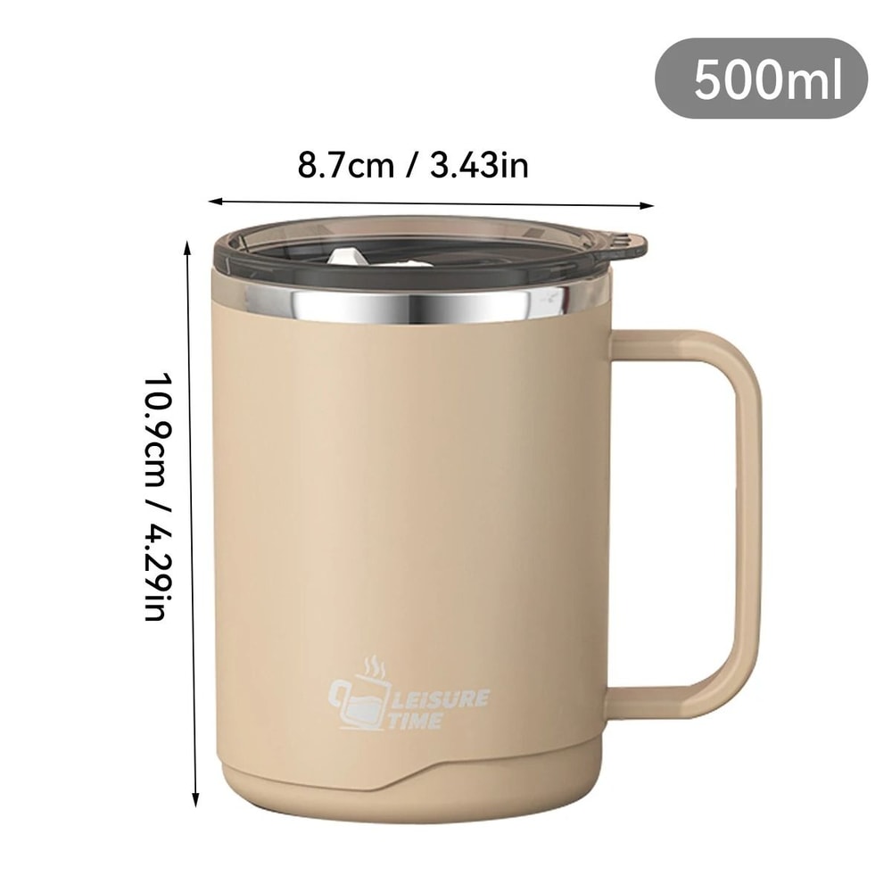 Insulated Stainless Steel Coffee Mug Double Wall Large Capacity Travel Cup 2