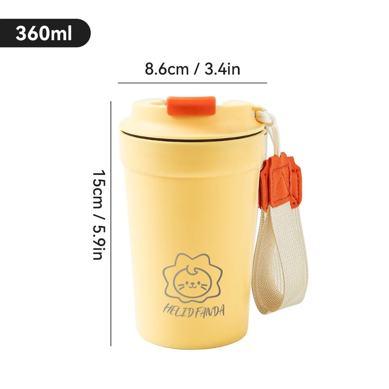 Portable Plastic Coffee Mug Leak Proof Drinking Cup With Rope Handle 2