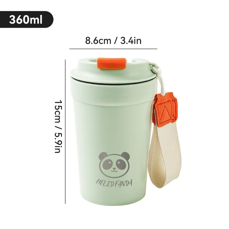 Portable Plastic Coffee Mug Leak Proof Drinking Cup With Rope Handle 1