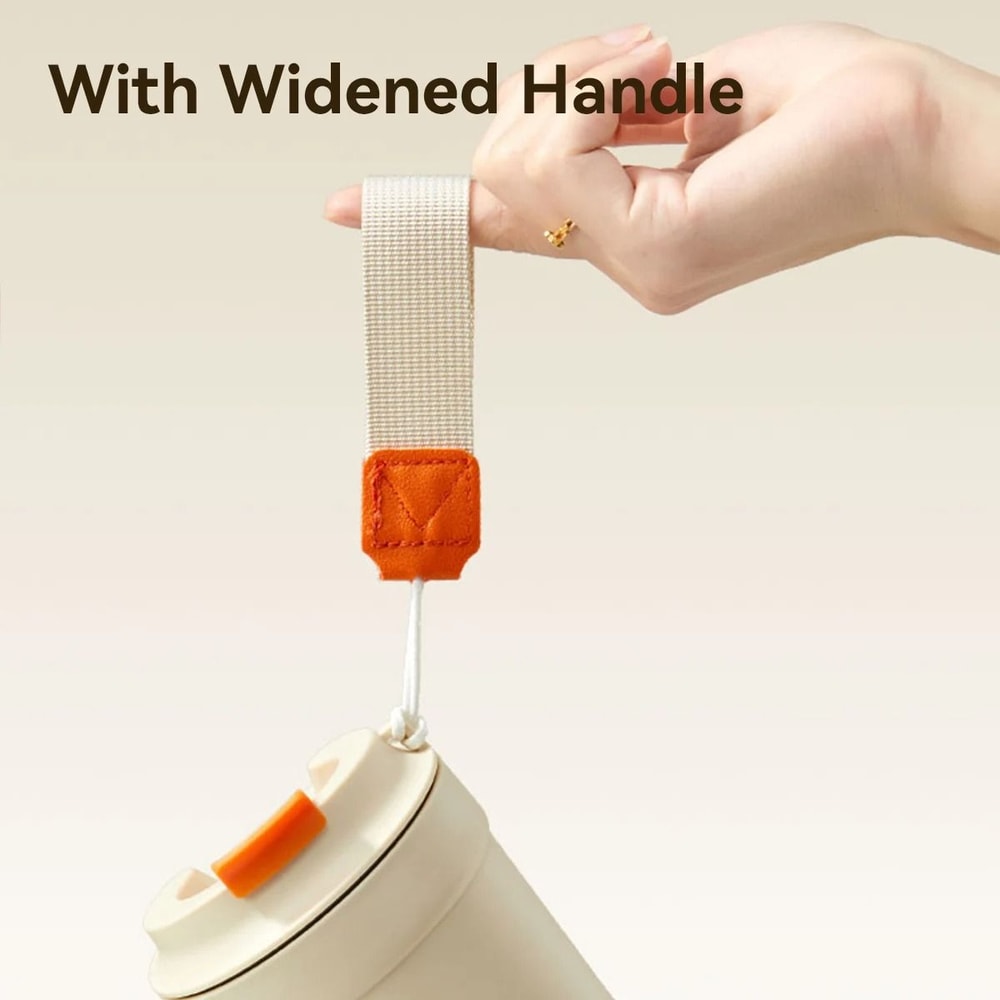 Portable Plastic Coffee Mug Leak Proof Drinking Cup With Rope Handle 5