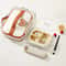 Divided Lunch Box 3 Compartment Portable Microwave Safe Food Container 6