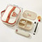 Divided Lunch Box 3 Compartment Portable Microwave Safe Food Container 9