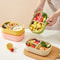 Divided Lunch Box 3 Compartment Portable Microwave Safe Food Container 13