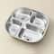 Capybara Stainless Steel Divided Plate 3 Compartment Kids Dinner Plate 6