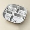 Capybara Stainless Steel Divided Plate 3 Compartment Kids Dinner Plate 6